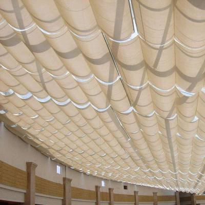 北京玻璃顶电动遮阳帘室内电动天棚帘学校图书馆采光顶天棚遮阳帘