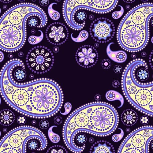 矢量图 花纹 佩斯利涡旋纹 免费素材