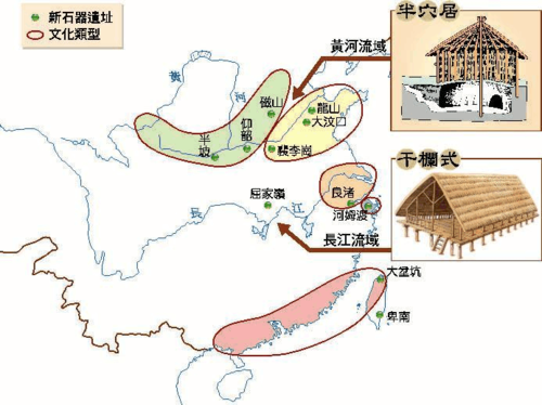 旧石器时代人类分布图新石器时代重要文化遗址分布图中国旧