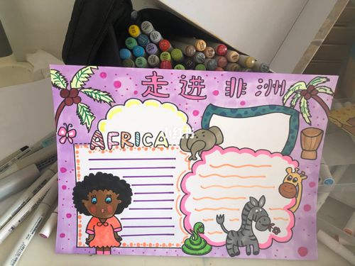 走进非洲手抄报_手抄报_儿童画_人文_阅读