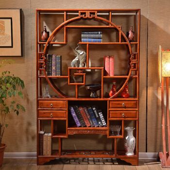 倍福德 博古架实木中式多宝阁茶叶柜置物架茶叶架博物架茶具架古董架