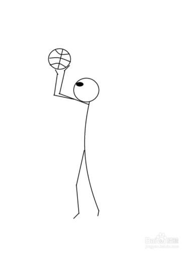 投篮动作的简单画法