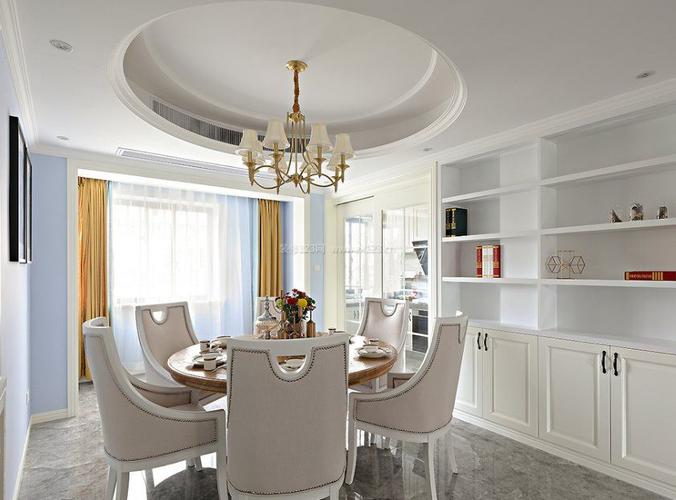 简欧式饭厅吊顶设计图片