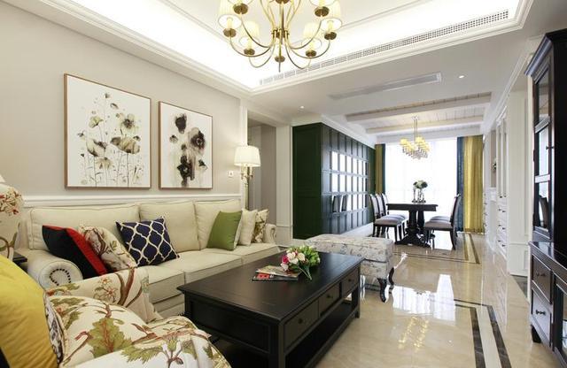 欧美风情风格三居室装修案例!-新力时代广场装修