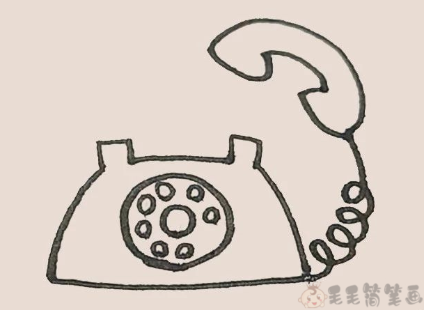 电话简笔画,电话儿童画画法