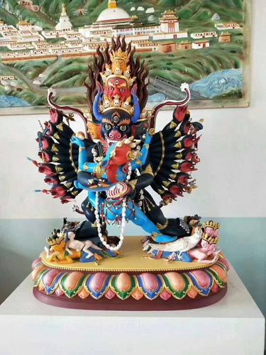 大威德金刚佛像 纯铜铸造藏传佛教铸铜1米大威德金刚 怖畏金刚牛头