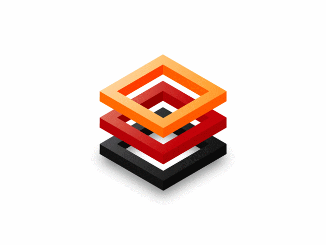 square pyramid 3 options dribbble