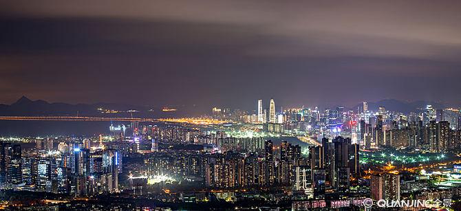深圳市南山区夜景_全景网