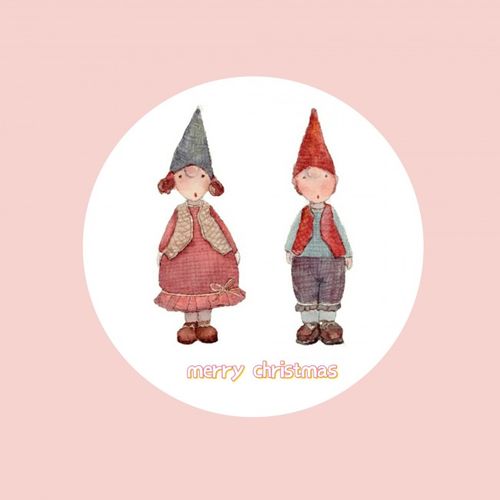 圣诞主题温馨水彩画作品 简单的圣诞节儿童画系列作品