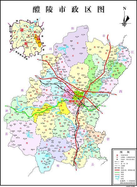 湖南醴陵地图