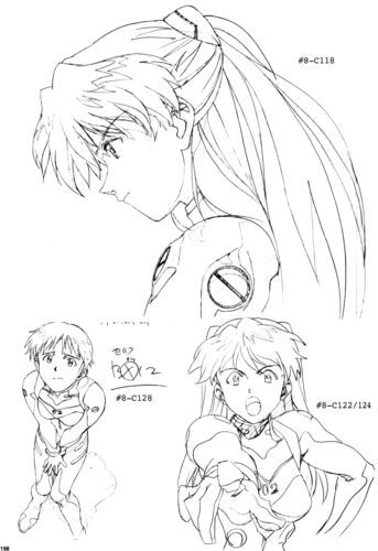 eva新世纪福音战士线稿画集分享12