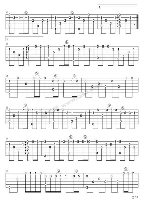 不用和弦的吉他谱成都 不用和弦的吉他谱