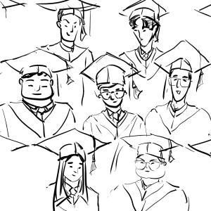 大学毕业简笔画