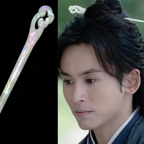 山河令同款簪子醋酸材质发簪温客行周子舒青梅竹马白玉色头饰发簪