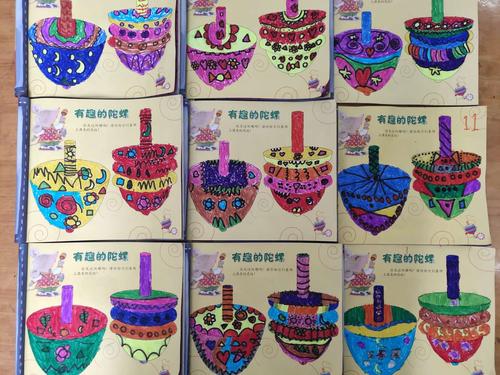 并运用线描画的方式去装饰绘画陀螺