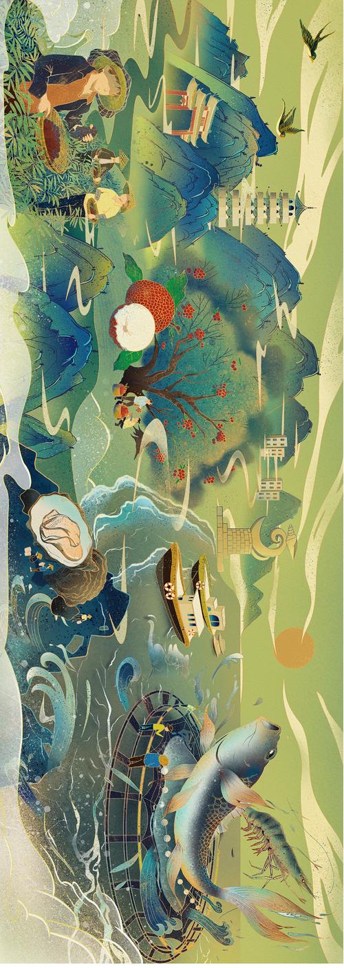 阳江现代农业产业园插画设计