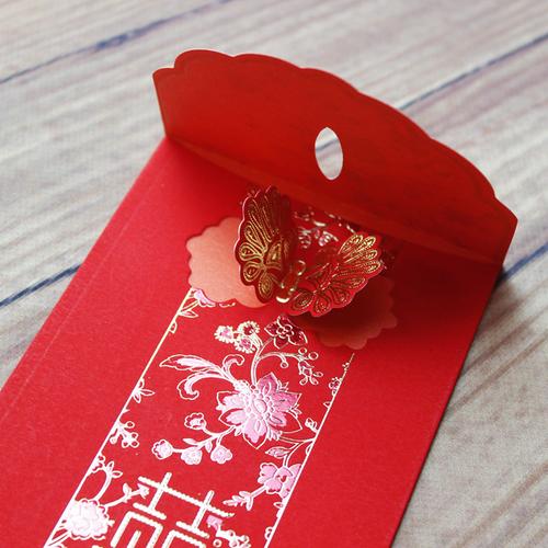 红包国风烫金伴娘纸袋创意喜字塞门