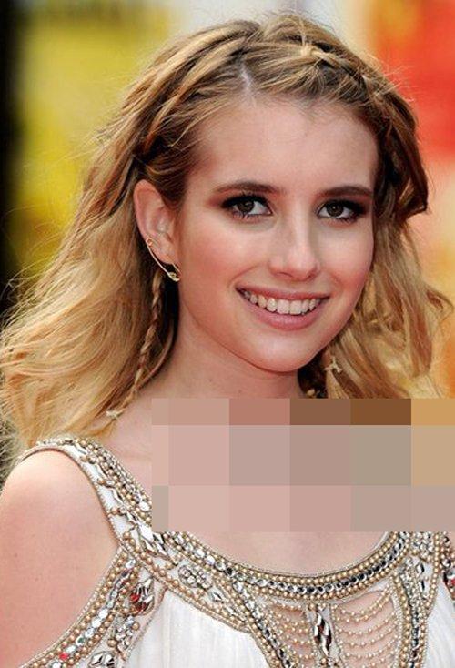 欧靓女性编头发梳偏分发型