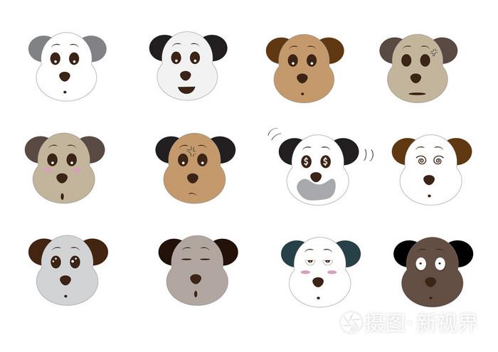 可爱的小狗表情符号