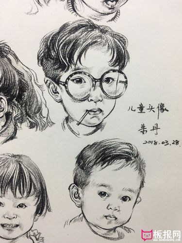 漂亮的速写人物大全,可爱的小孩