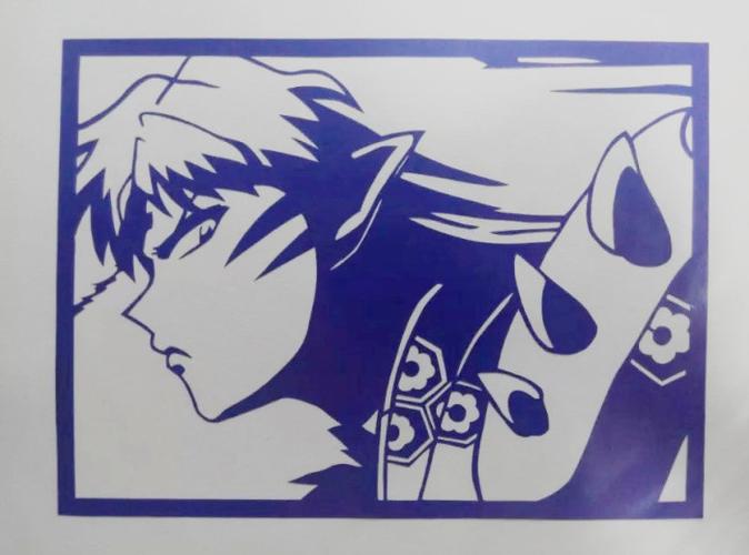 杀生丸 杀殿 动漫剪纸刻纸