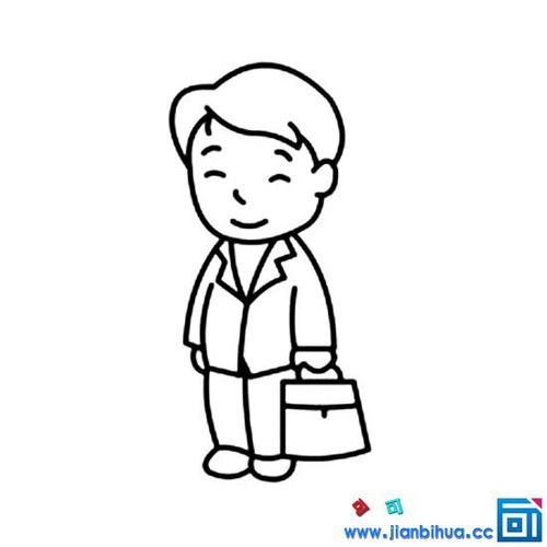 卡通慢慢走路简笔画 (第1页)