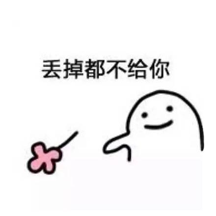 丢掉都不给你 - 送花花表情包_小花花_撩妹撩汉_怼人表情表情