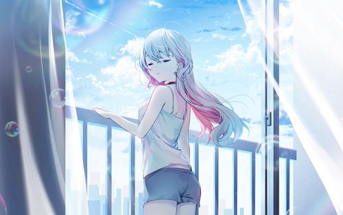 二次元动漫美女性感插画桌面壁纸