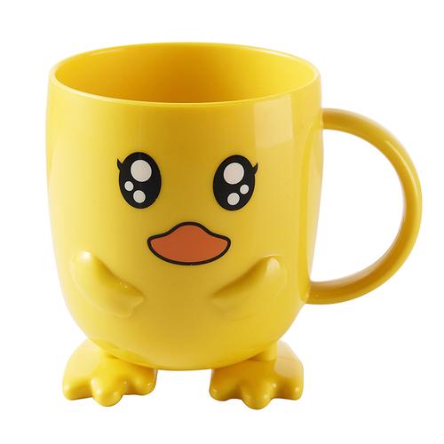 加厚卡通创意儿童水杯卡通洗漱杯可爱小黄鸭刷牙杯家用漱口杯子