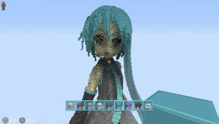 跪求我的世界立体版初音未来雕像设计图,高清晰,多面设计,给跪了.