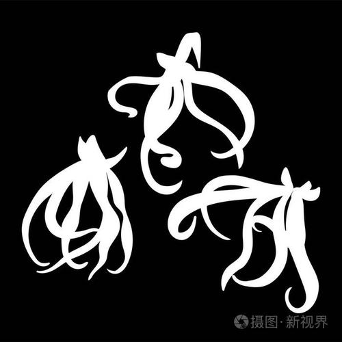 白色的剪影.向量例证