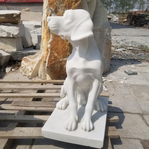 厂家直销动物雕刻十二生肖系列石雕狗大耳朵狗狗雕像花园公园摆件