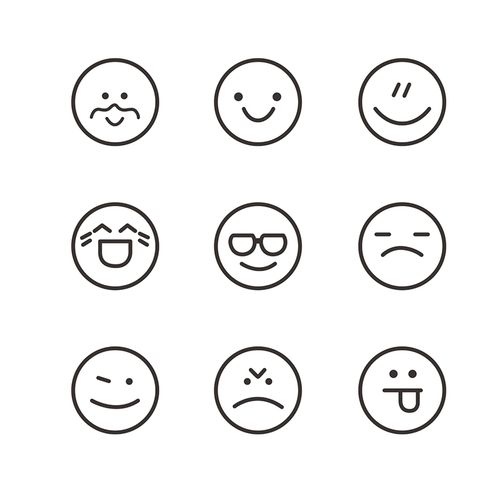 笑脸表情 简约个j性ins北欧风奶茶店铺橱窗卧室背景