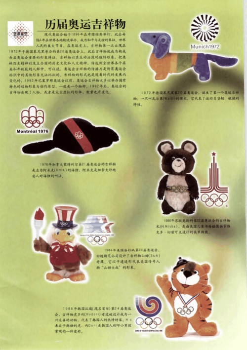 历届奥运吉祥物