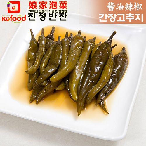 清潭洞腌辣椒泡辣椒酸辣朝鲜韩式咸菜酱菜小菜下饭菜酱油辣椒300g
