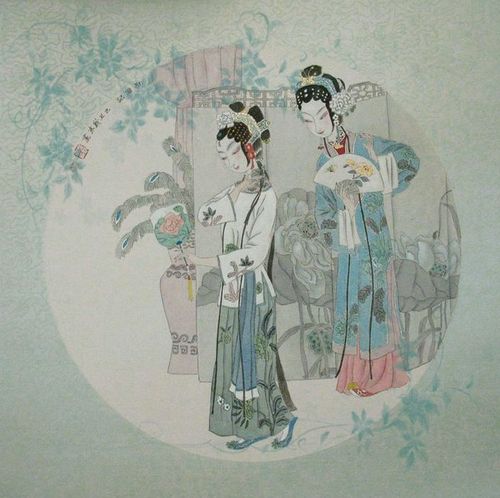 【美术作品】中华戏曲中的才子佳人绘画 同步歌词