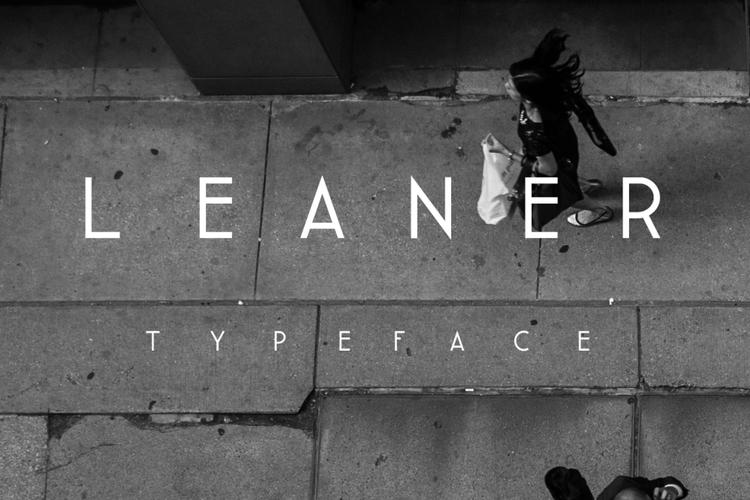 简约风格瘦体英文无衬线字体 leaner font