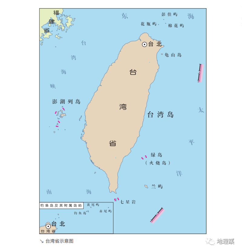 中国台湾省周边岛屿地图