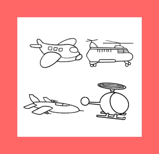 12款飞机简笔画及画法_简笔画_儿童简笔画_人文_绘画