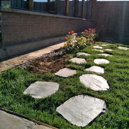 青石板踏步户外庭院花园草坪园林天然汀步垫脚踏板铺路石防滑地砖