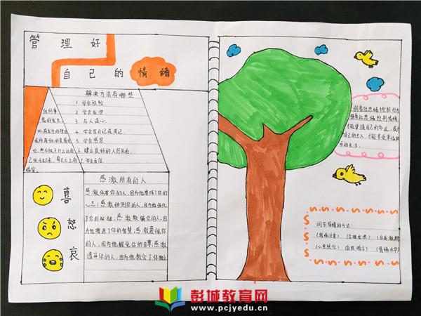 管理情绪 自我赋能——三堡实验小学心理健康手抄报评比