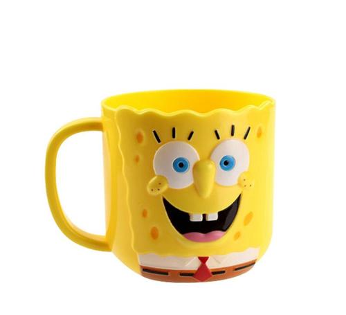 海绵宝宝漱口杯 刷牙杯 饮水杯 儿童卡通水杯 塑料杯批发