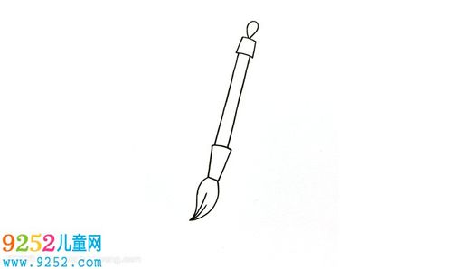 毛笔简笔画教程 - 9252儿童网