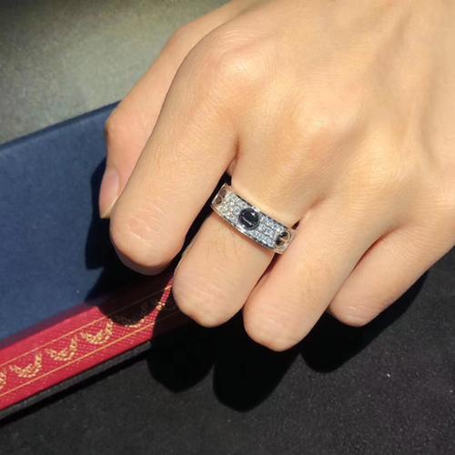 cartier 满钻love 黑钉戒指95_饰品_卡地亚怎么样_戒指_钻石_首饰