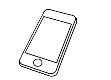 通讯工具简笔画大全_如何学画智能手机的简笔画画法