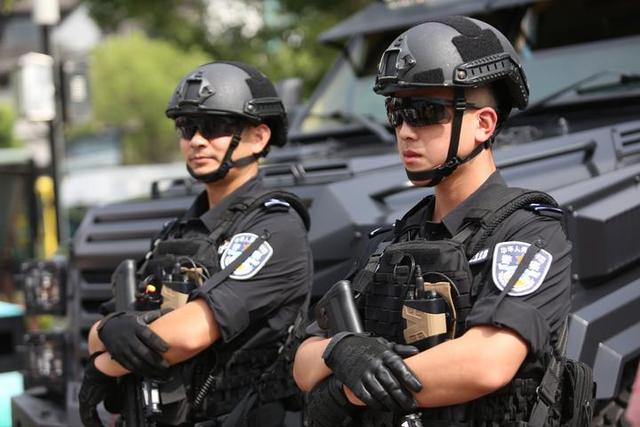 浙江省反恐宣教体验馆开馆,特警高清