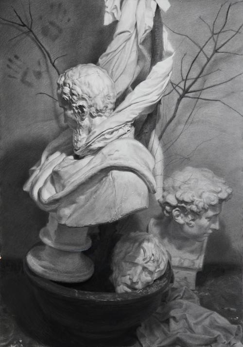 余接彬首届素描研修班学员作品选(2013年)——长期静物