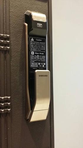 三星samsung电子锁shs-p718四合一指纹门锁