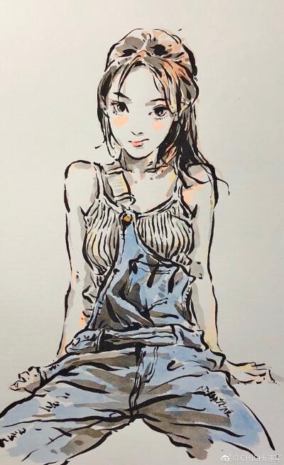 水彩chichi速写