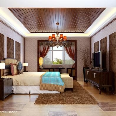 木质吊顶装修效果图装修效果图-设计本
